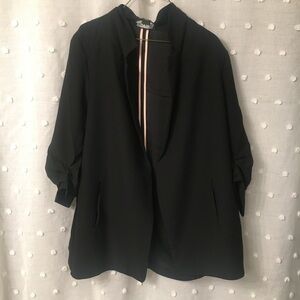 3/4 sleeve black blazer